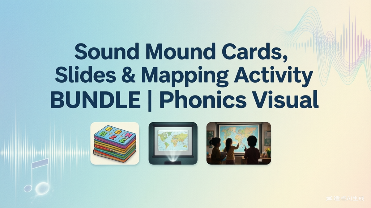 声音丘练习 卡片，幻灯片和映射活动捆绑|语音视觉