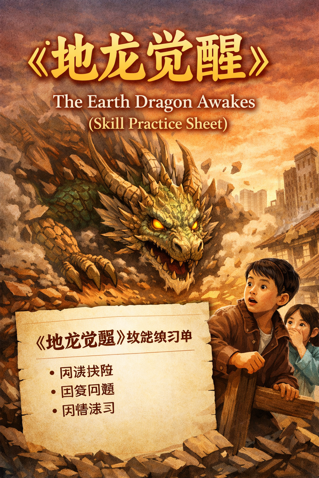 《地龙觉醒》阅读技能练习单