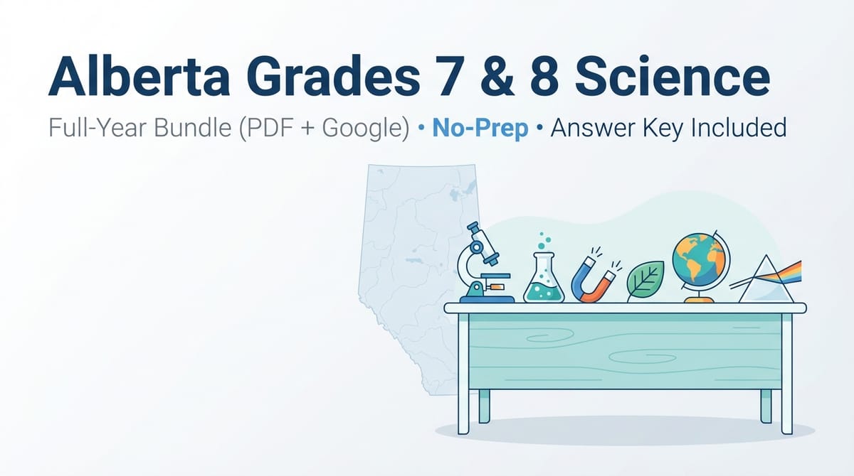 阿尔伯塔省7-8年级科学课程设计的全套教学包