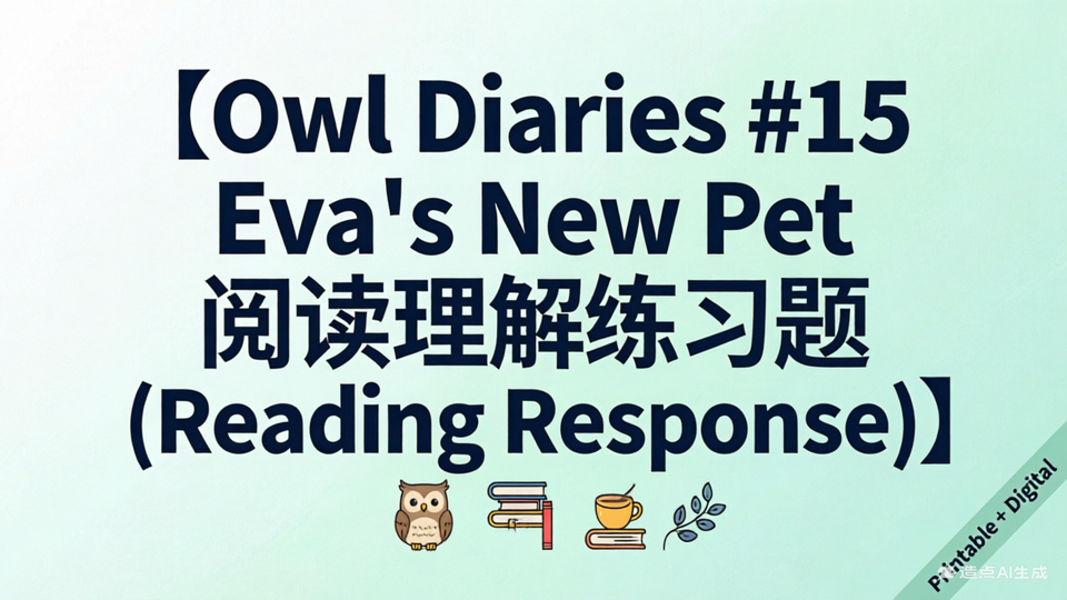 探索《Eva's New Pet》：激发孩子阅读兴趣的完美配套资源