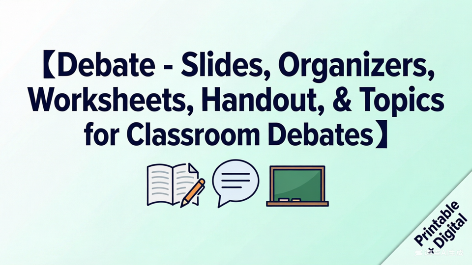 全方位课堂辩论教学工具包 The Ultimate Debate Masterclass | Scaffolding, Organizers & Topics for Students