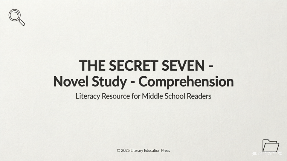 THE SECRET SEVEN - Novel Study - Comprehension《秘密七人组》文学单元阅读理解练习纸